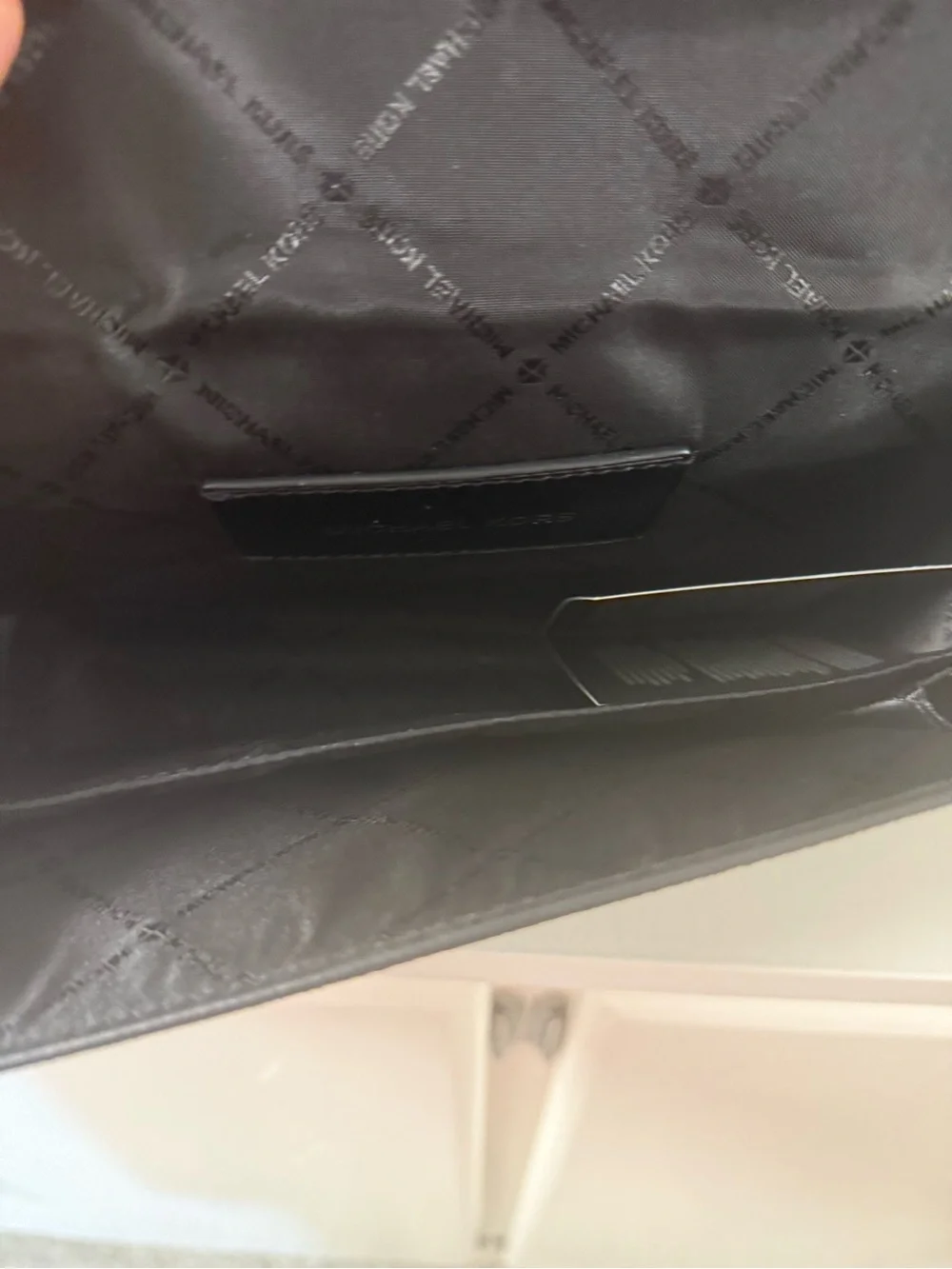 NWOT! Michael Kors Men’s Black Logo-Print Messenger Bag with Buckle Straps